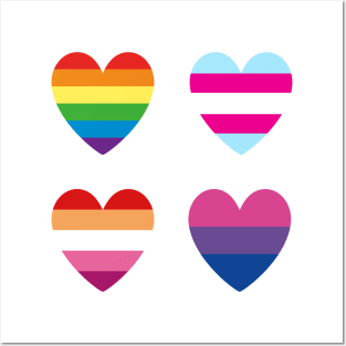 LGBT | Gay Lesbian Bisexual Transgender Pride Hearts Posters and Art